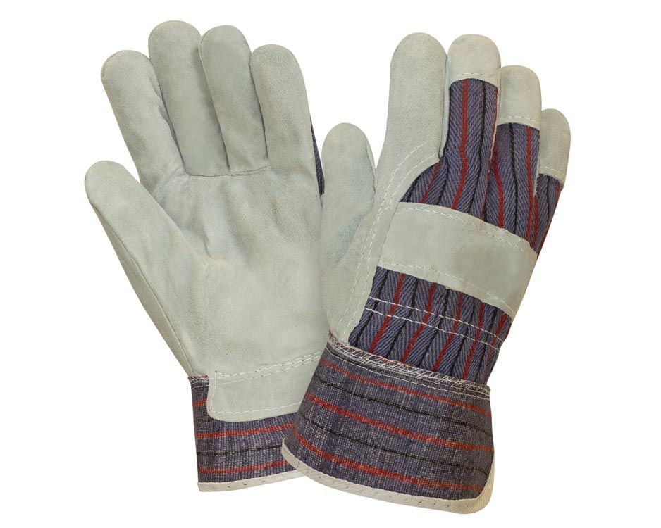Перчатки спилковые комбинированные утепленные